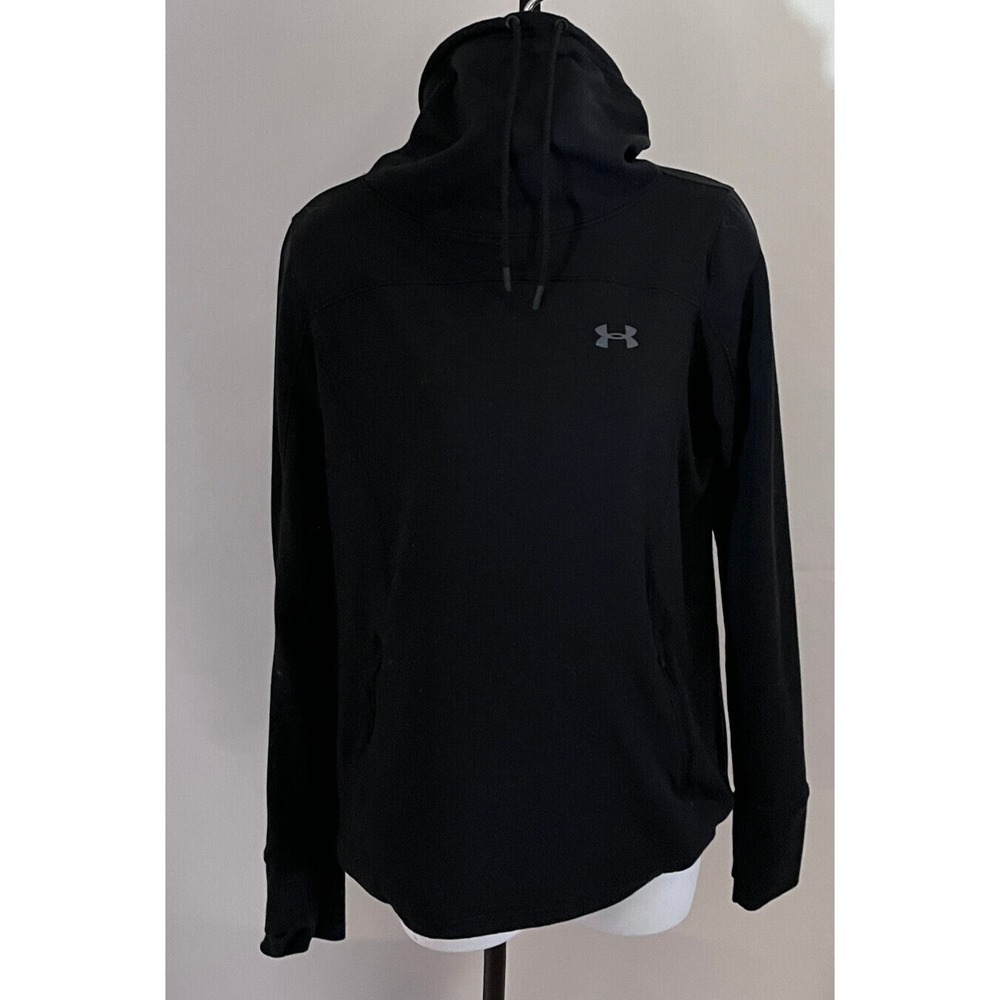 Mens  Under Armour Loose High Neck Built In Gator Sweatshirt Black Size Small